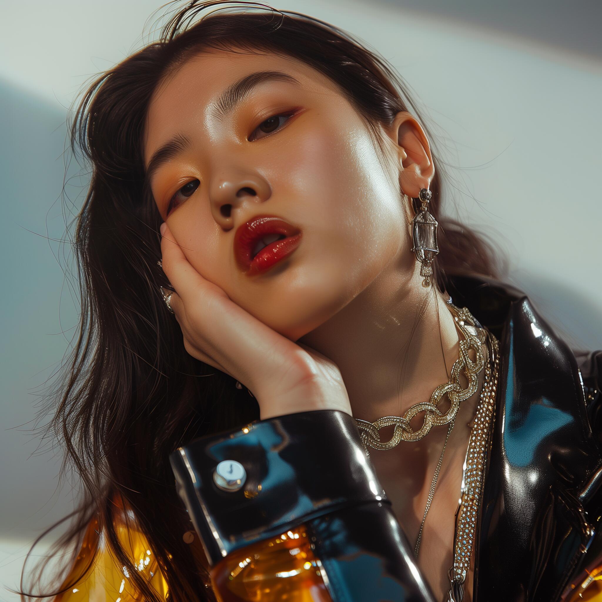 model posing with jewellery 